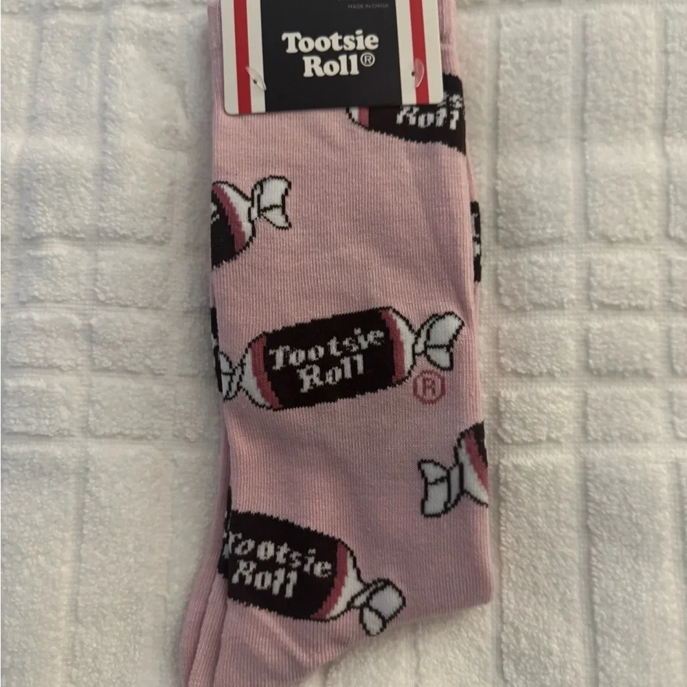 Tootsie Roll Pink Socks
